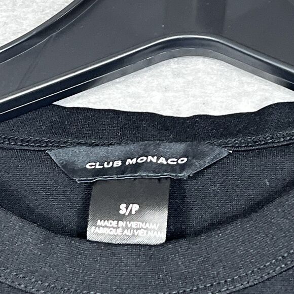 Club Monaco Womens Small Black Tank Top Sleeveless Scoop Neck Stretch Sleeveless - Picture 8 of 11